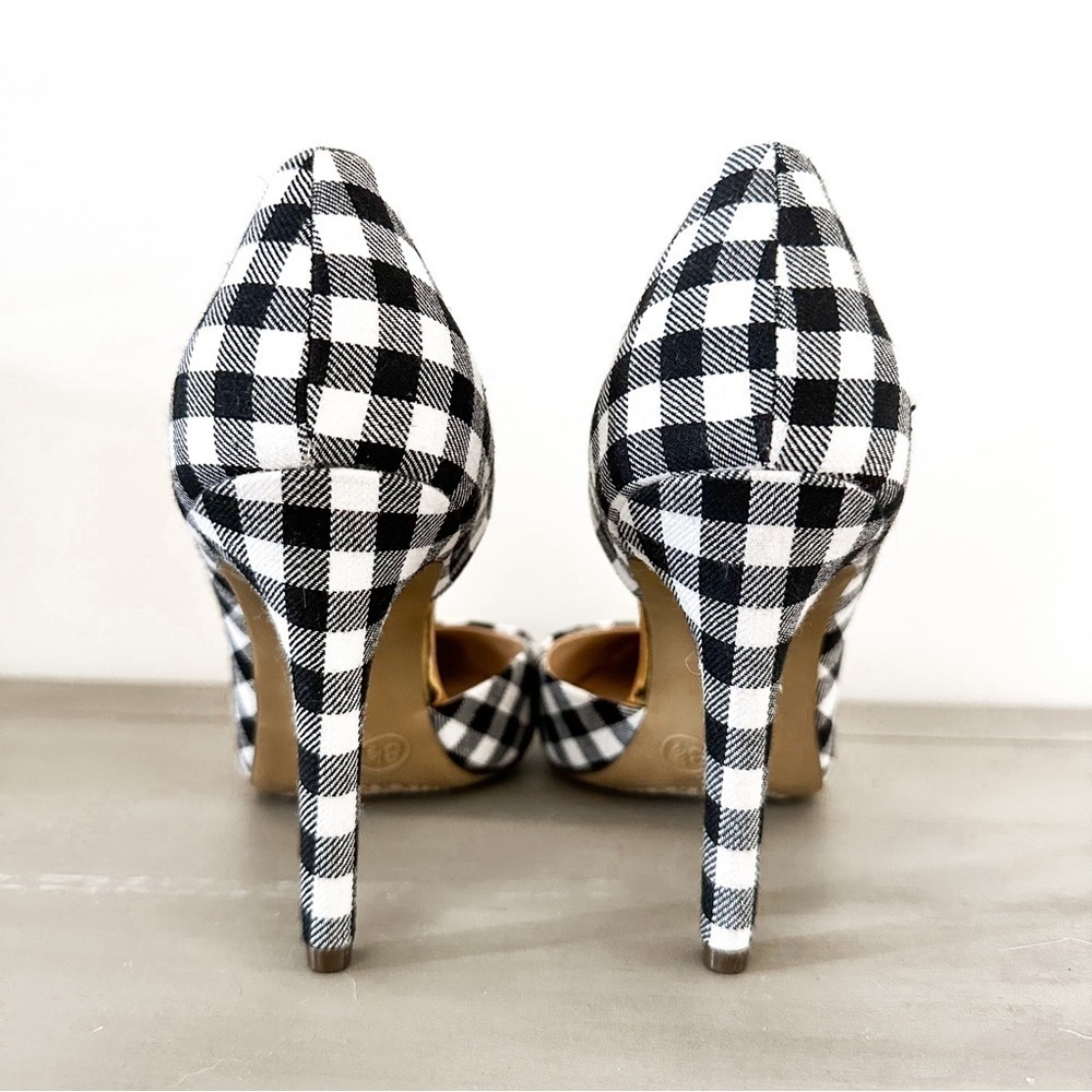 NEW Merona Black White Gingham Check D’Orsay Pointed toe Pumps sz 8.5 - Picture 7 of 7